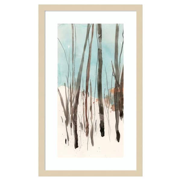 Amanti Art Snow Settled Movement II by Samuel Dixon 15 in. W x 25 in. H. Wood Framed Wall Art Print Framed in Brown