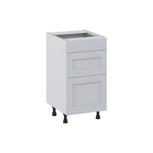 Cumberland Light Gray Shaker Assembled 18 in. W x 34.5 in. H x 21 in. D Vanity 3 Drawers Base Kitchen Cabinet