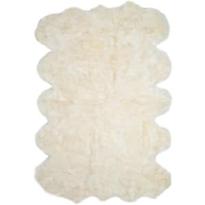 Sheep Skin White 9 ft. x 12 ft. Solid Area Rug