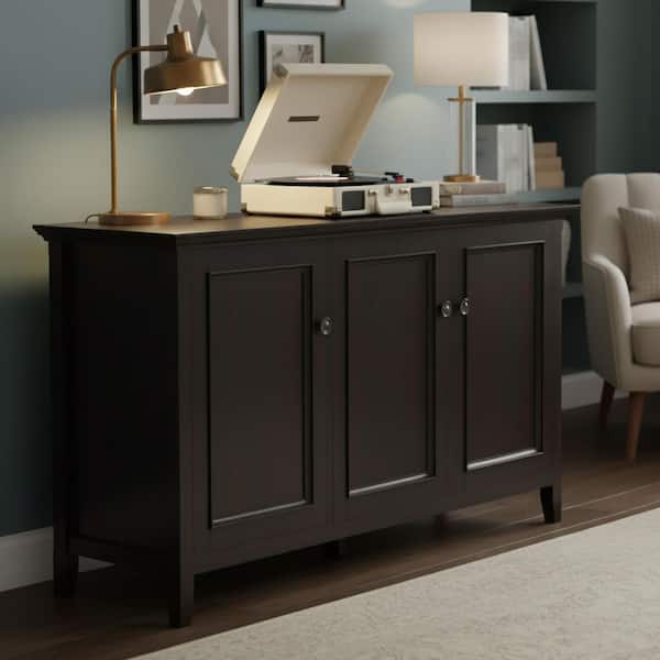 Amherst Hickory Brown 34 in. H Storage Cabinet with 3-Doors