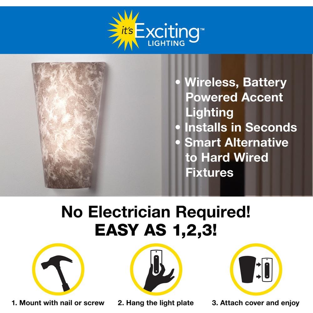 Catalina Brown Wicker LED Battery-Powered Wall Sconce