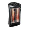 living zone 1500 Watt Black Electric Tower Quartz Infrared Space Heater