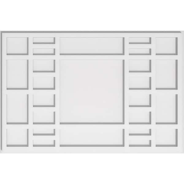 Ekena Millwork 1 in. P X 32 in. W X 21-3/8 in. H Beaux Architectural Grade PVC Contemporary Ceiling Medallion