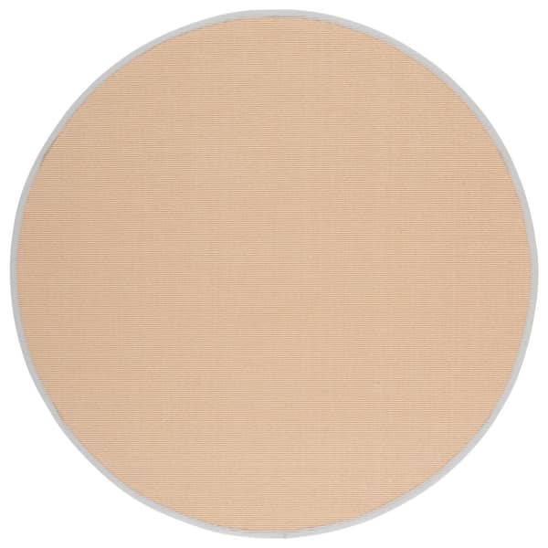 Napa Faux Sisal 6 ft. x 6 ft. Round Maize/Beige Solid Color Area Rug