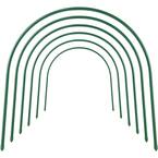 7 ft. Long with Dia 0.43 in. Steel Greenhouse Hoops, Rust-Free Grow Tunnel, Support Hoops for Garden (6-Pack)