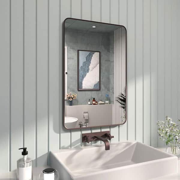24 in. W x 36 in. H Rectangular Framed Wall Bathroom Vanity Mirror in Oil Rubbed Bronze