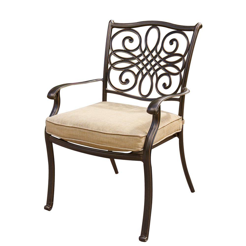 Oat Cushioned 5-Piece Aluminum Outdoor Dining Set