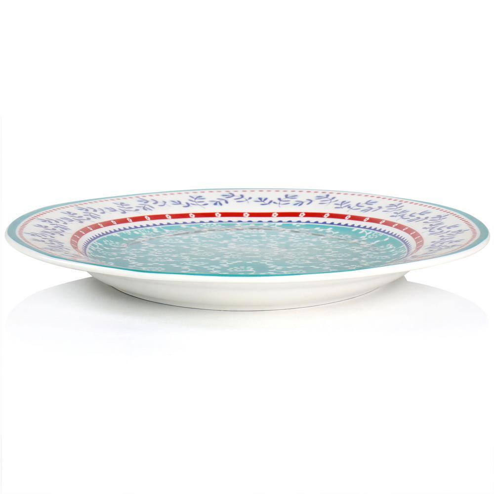 Village Vines 14 Inch White Ceramic Oval Serving Platter