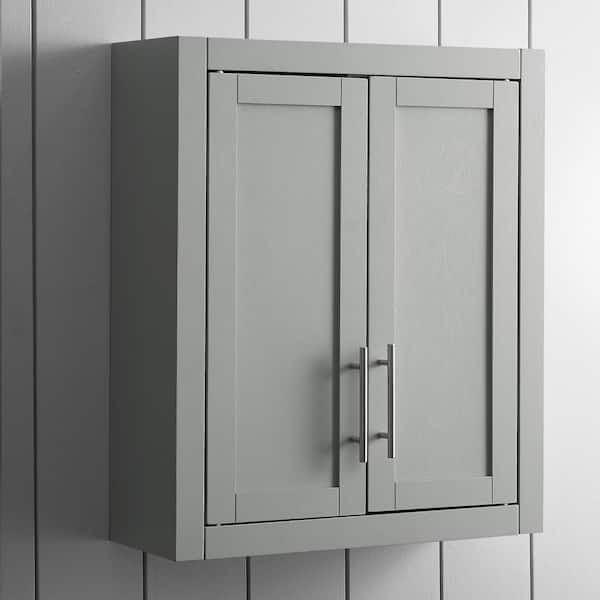 Savannah 22 in. x 26 in. x 8 in. Surface-Mount Medicine Cabinet in Gray