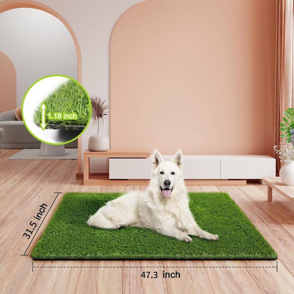 N/A 47.3 x 31.5 in. Artificial Grass Mat for Pets, Patio, and Lawn