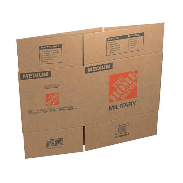 Medium Moving, Shipping, Packing Box with Military Design