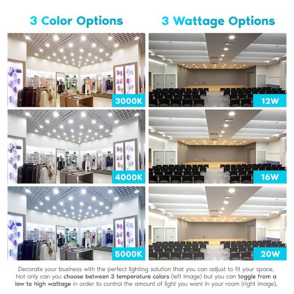 LUXRITE 6 in. Canless Light with J-Box Commercial CCT 12 LUXRITE 6 in. Canless Light with J-Box Commercial CCT 12
