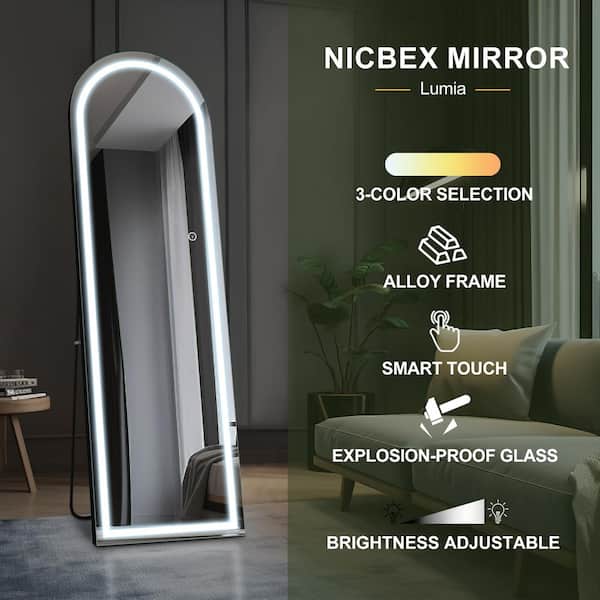 NicBex Round Wall Mirror 32 Inch Black Circle Mirror for Wall Decorative  Brushed Alloy Frame Mirror for Bathroom, Living Room, Bedroom, Entry
