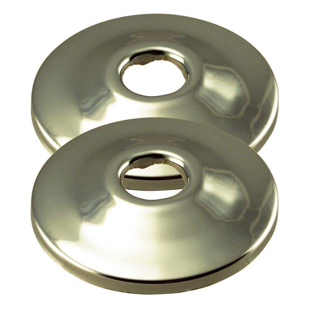 2-3/8 in. Dia. 1/2 in. Nominal Copper Shallow Grip Flange in Polished Nickel (2-Pack) price history on PriceWatchPro