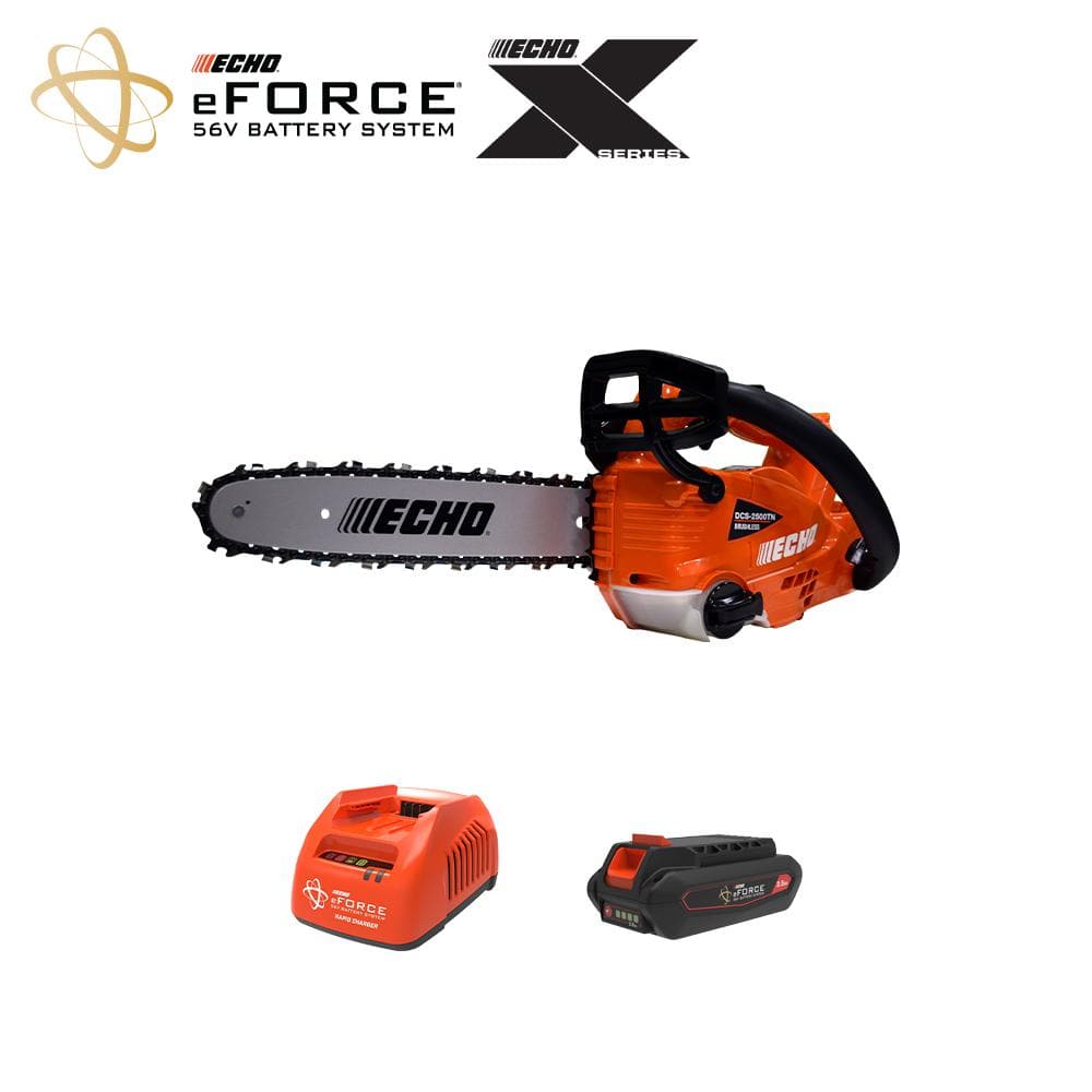 ECHO eFORCE 12 in. 56V X Series Cordless Battery Top Handle Chainsaw w