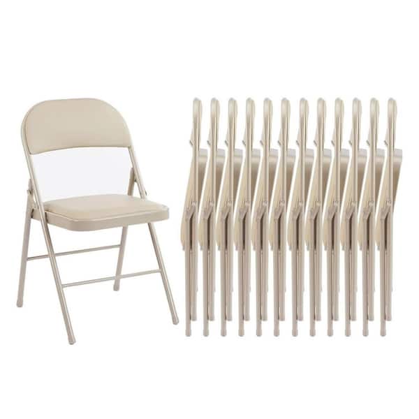 Kahki folding metal outdoor dining chair set of 12