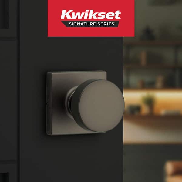 Pismo Gunmetal Square Rose Hall/Closet Round Door Knob