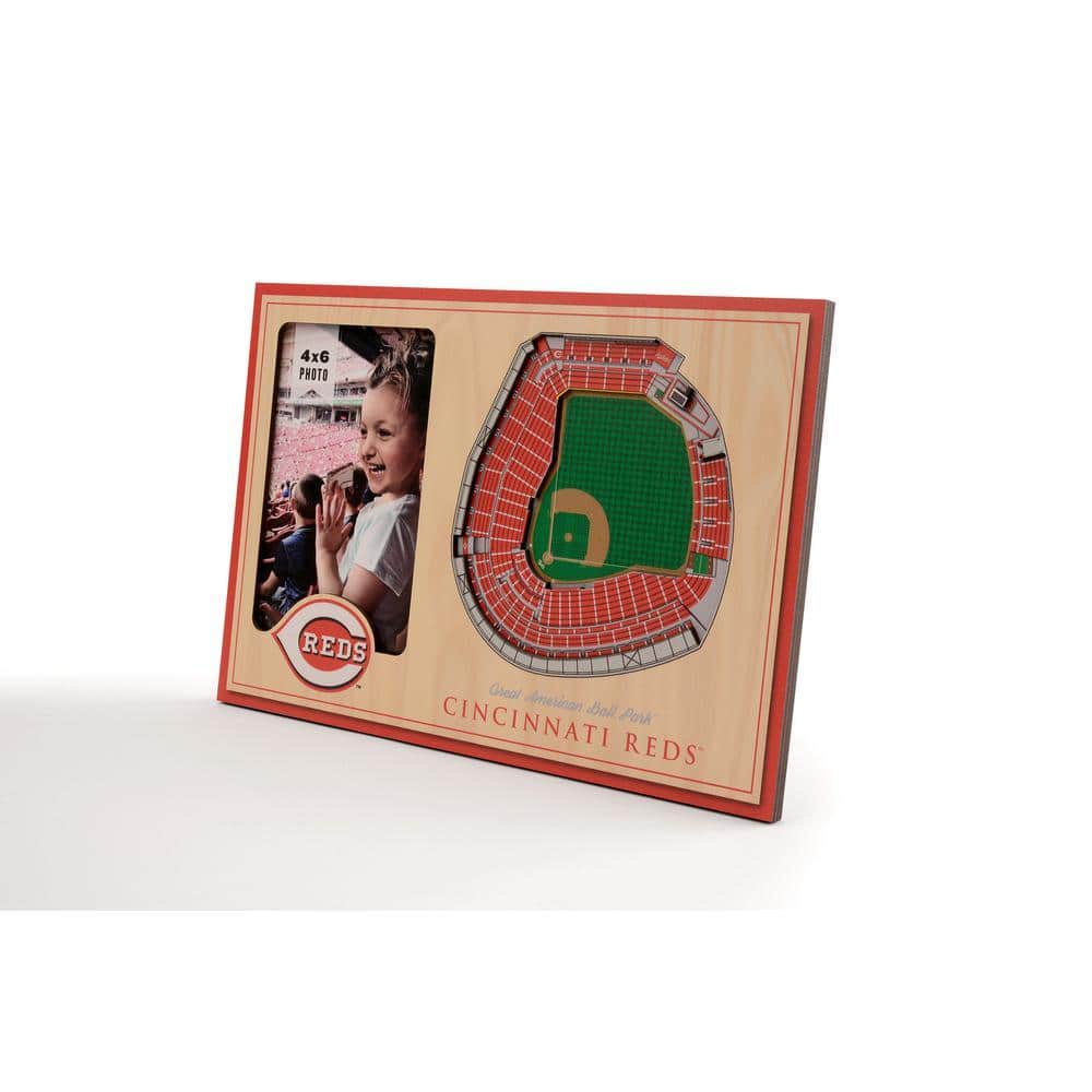 YouTheFan MLB Cincinnati Reds Team Colored 3D StadiumView with 4 in. x ...