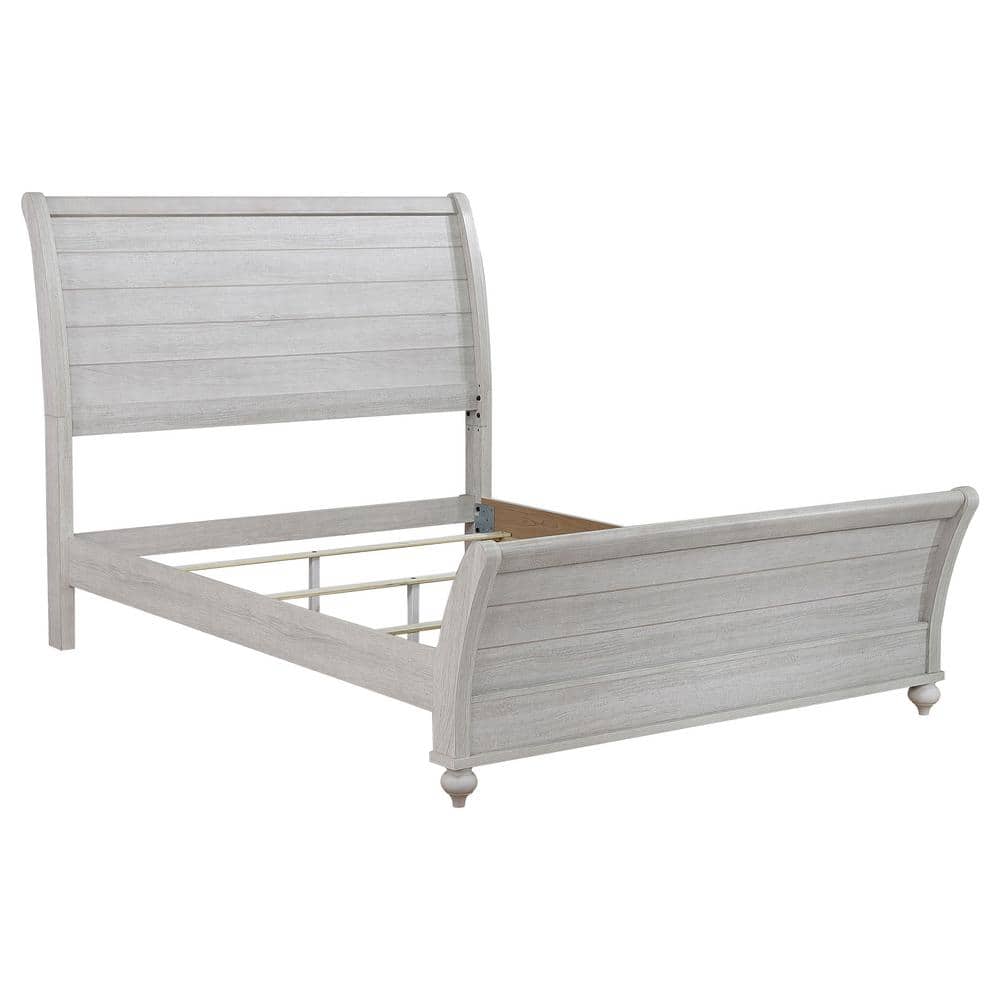 Stillwood Vintage Linen Queen Wood Frame Sleigh Bed -  Coaster, 223281Q
