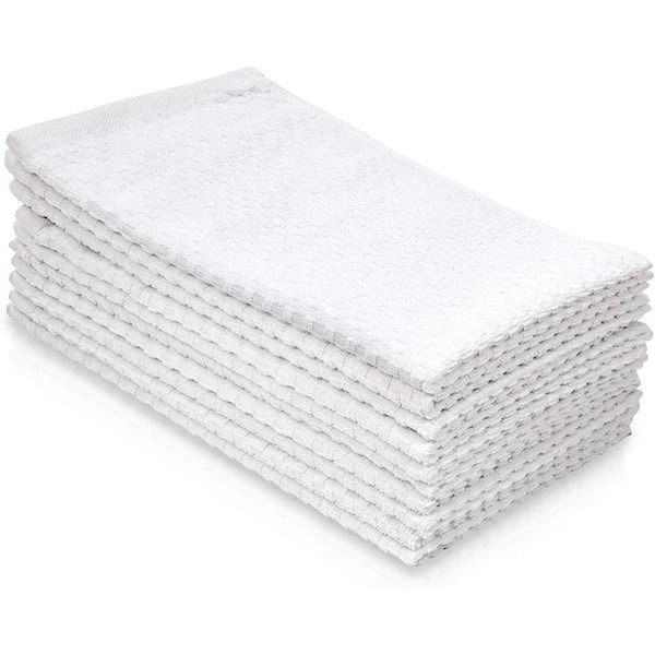 24 Packs 10pk 12inx12in Wash Cloth White - Bath Towels - at