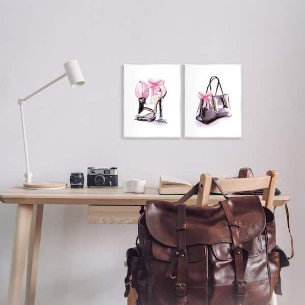 Luxury Shoes & Handbag by Stella Chang 2 Piece Unframed Abstract Graphic Art Print 14 in. x 11 in.