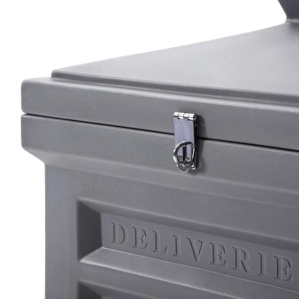 CleverMade Secure Package Delivery Lock Box, Grey, 18x18x22 Inches