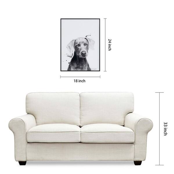 Empire Art Direct Weimaraner Black and White Pet Paintings on Printed  Glass Encased with a Gunmetal Anodized Frame AAGB-JP1033-2418 - The Home  Depot