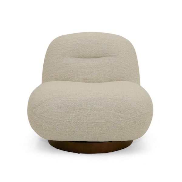 Renee Cream Fabric Swivel Chair