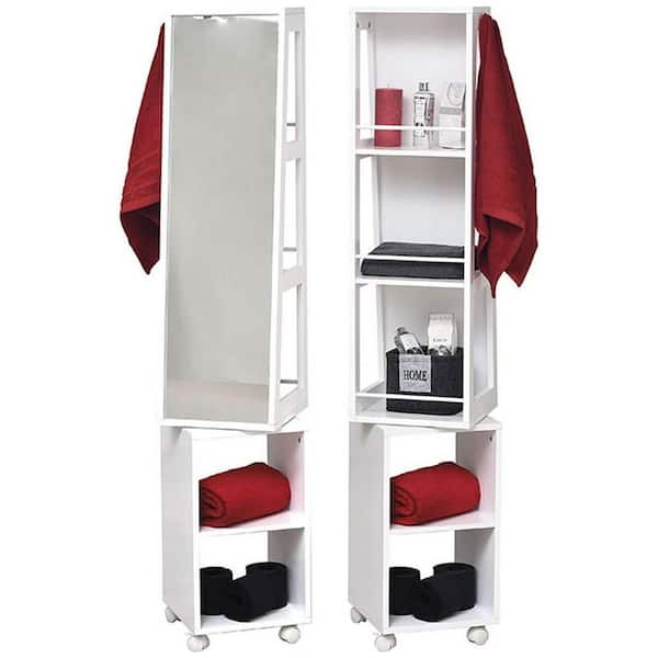 11.81 in. L x 6.89 in. W x 66.73 in. H Swivel Storage Cabinet