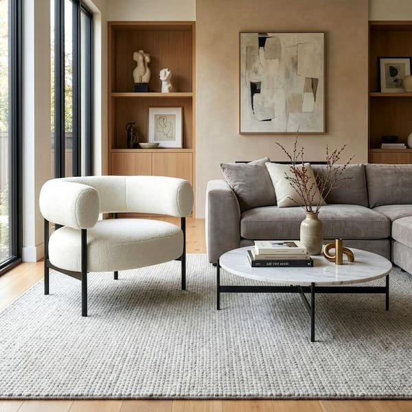 Glamour Home Ayuka Boucle Accent Chair