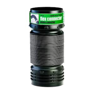 FLEX Drain 4 in. x 21 in. Black Copolymer Flexible Elbow/Connector