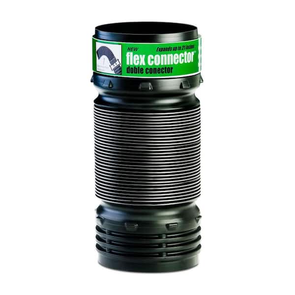 Amerimax Home Products FLEX Drain 4 in. x 21 in. Black Copolymer Flexible Elbow/Connector