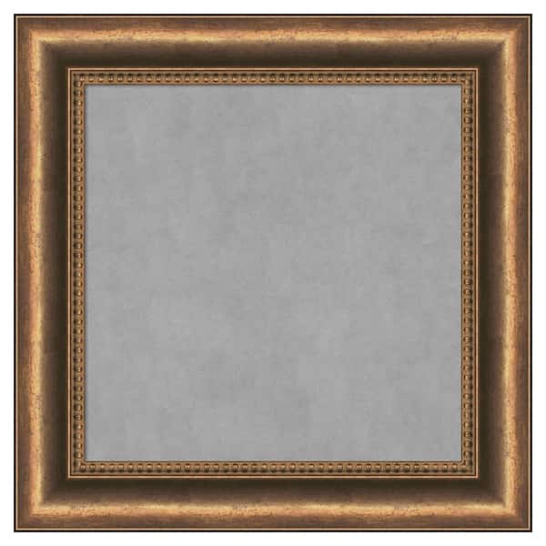 Amanti Art Manhattan Bronze Narrow 16 in. x 16 in. Framed Magnetic Board