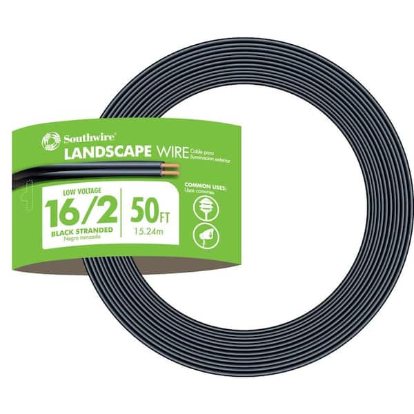Southwire 50 ft. 16/2 Black Stranded CU Low-Voltage Landscape Lighting Wire