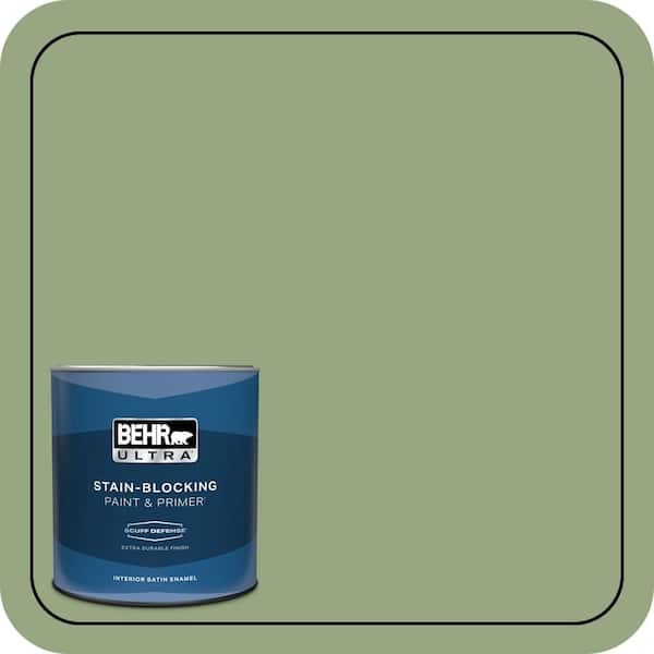 BEHR ULTRA 1 qt. #M380-5 Hillside Grove Extra Durable Satin Enamel Interior Paint & Primer