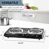 OVENTE Double Infrared Burner 7.75 in. and 6.75 in. Black Hot Plate BGI102B  - The Home Depot