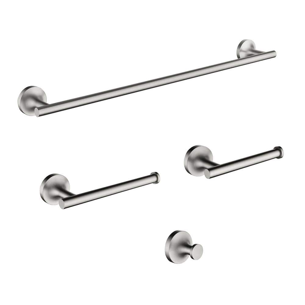24 in. Stainless Steel Bathroom Hardware Accessories Set Wall Mounted Towel