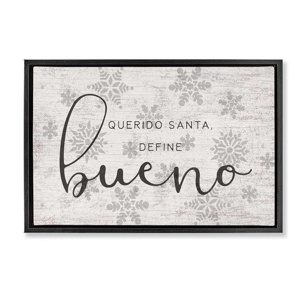 Dear Santa Define Good by Lil' Rue Black Floater Frame Abstract Graphic Art Print 17 in. x 25 in. price history on PriceWatchPro