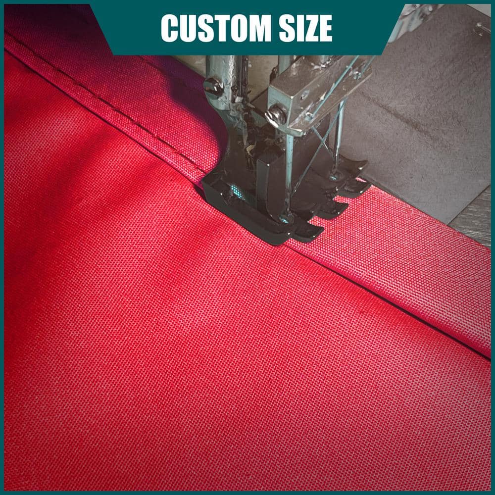 Red Waterproof High-Density Polyethylene Triangle Shade Sail