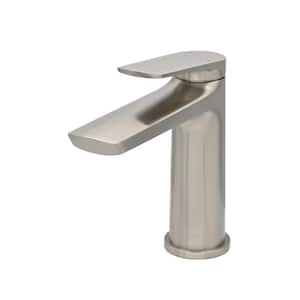 Ibiza 1-Handle Single Hole Bathroom Faucet in Brushed Nickel