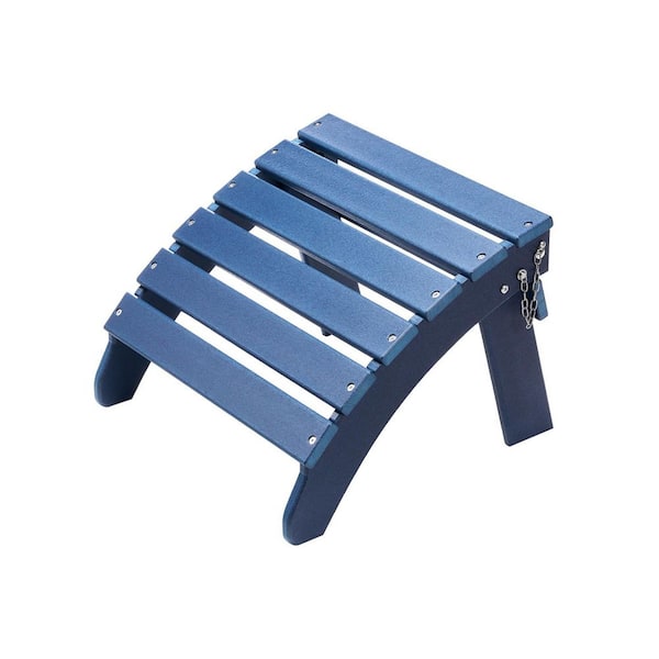 VEVOR Adirondack Ottoman, 18. 7L x 18. 9W x 13. 8H in. HDPE Plastic Folding Adirondack Ottoman, Weather-Resistant Footrest