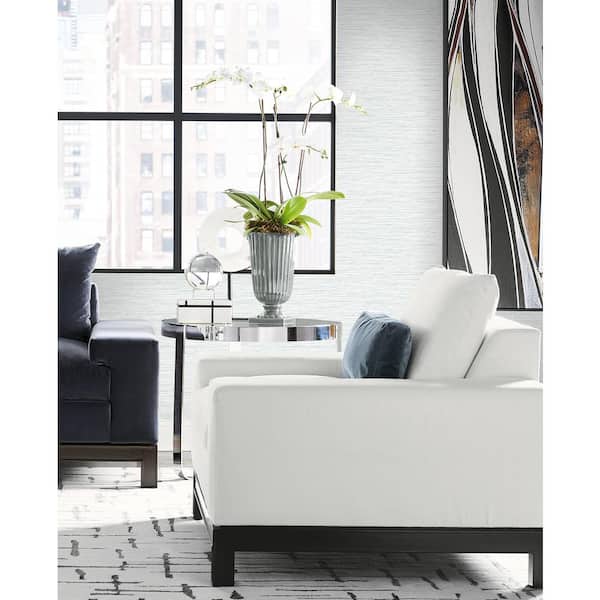 60.75 sq. ft. Coastal Haven Skylight Loe Sanctuary Stria Embossed Vinyl Unpasted Wallpaper Roll