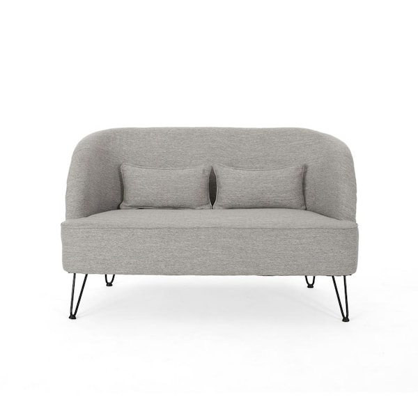 Unbranded Nilton 49.5 in. Light Grey Polyester 2-Seater Loveseat
