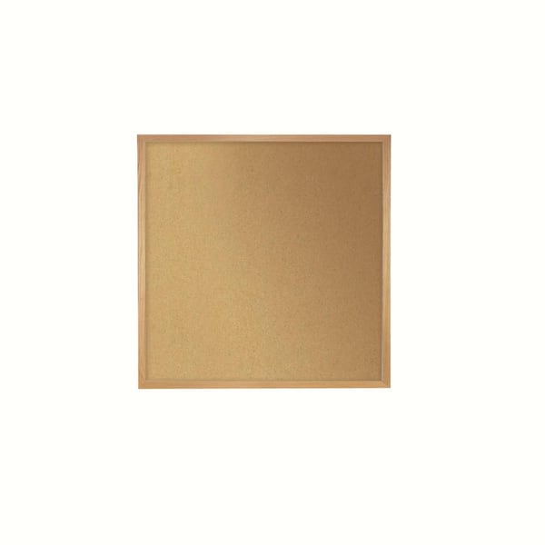 ghent 4 x 4 ft. Cork Bulletin Board, Oak Wood Frame, Natural