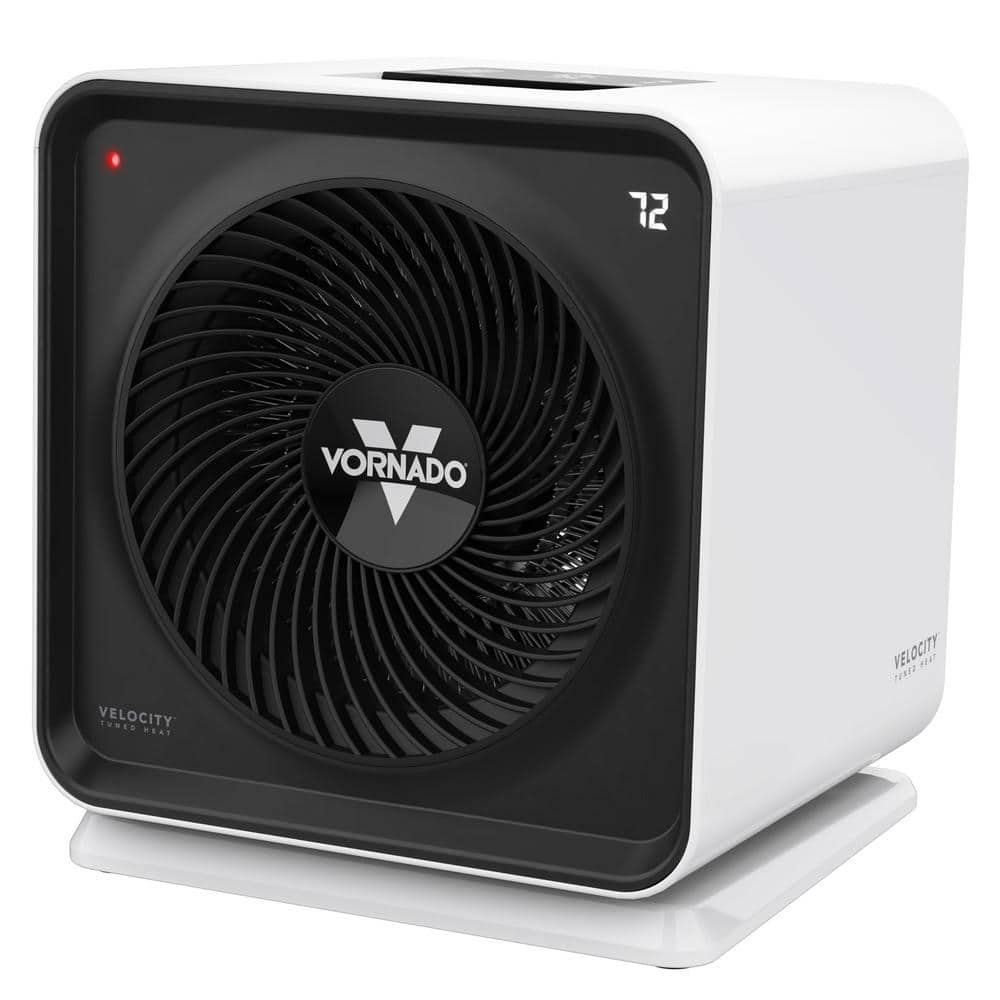Vornado Velocity Cube 5S Whole Room Space Heater with Swiveling Base Indoor Use White: 3 Settings, 1500W, ETL Listed
