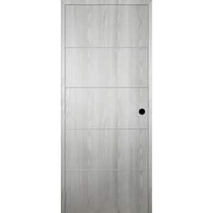 Optima 4H DIY-Friendly 30 in. x 96 in. Left-Hand Solid Core Ribeira Ash Composite Single Prehung Interior Door