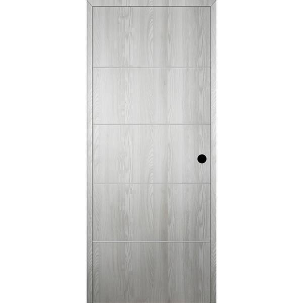 Belldinni Optima 4H DIY-Friendly 32 in. x 84 in. Left-Hand Solid Core Ribeira Ash Composite Single Prehung Interior Door