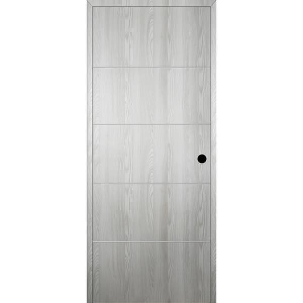 Belldinni Optima 4H DIY-Friendly 32 in. x 80 in. Left-Hand Solid Core Ribeira Ash Composite Single Prehung Interior Door