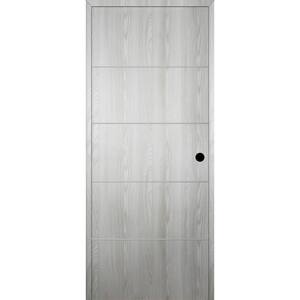 Optima 4H DIY-Friendly 24 in. x 84 in. Left-Hand Solid Core Ribeira Ash Composite Single Prehung Interior Door