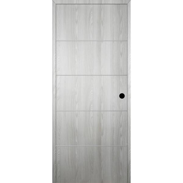 Belldinni Optima 4H DIY-Friendly 24 in. x 84 in. Left-Hand Solid Core Ribeira Ash Composite Single Prehung Interior Door